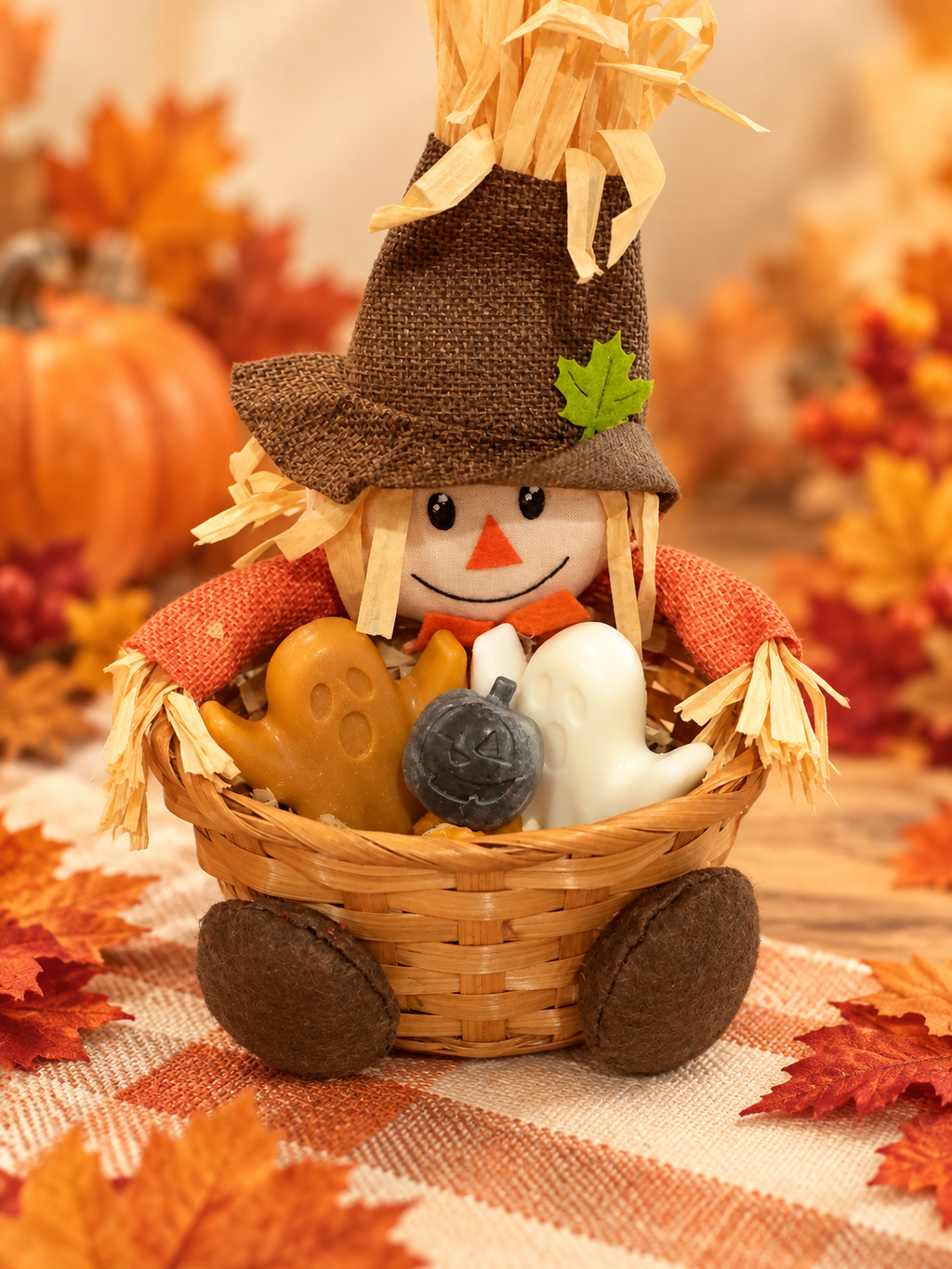 Fall Scarecrow Soap Basket