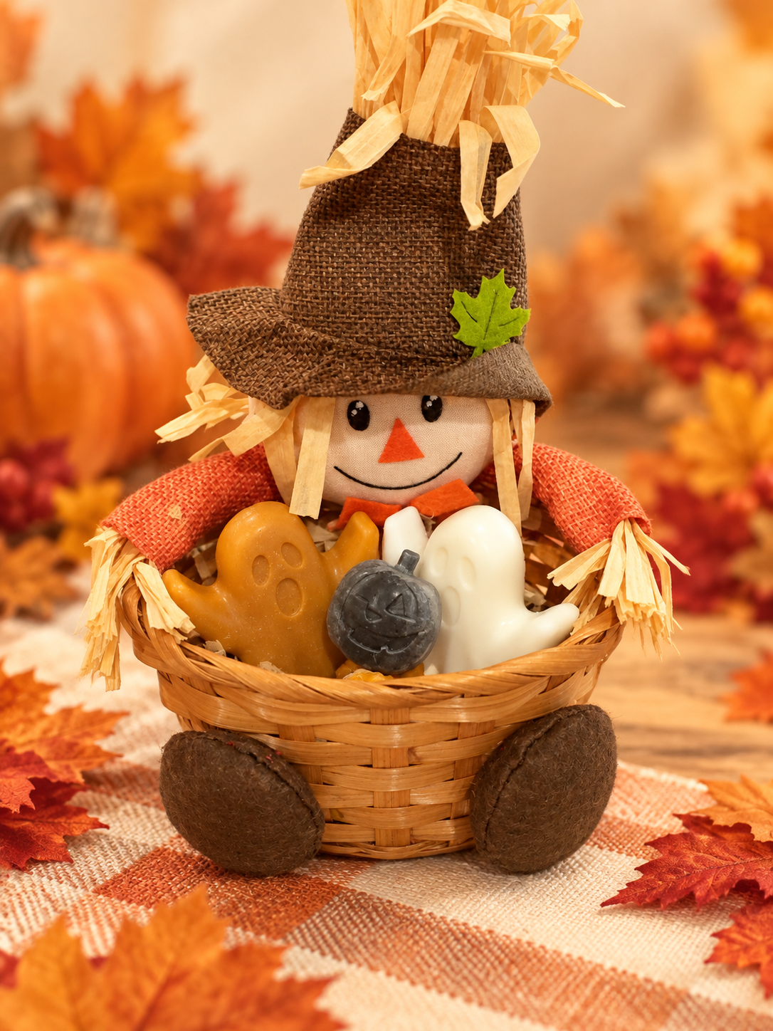 Fall Scarecrow Soap Basket