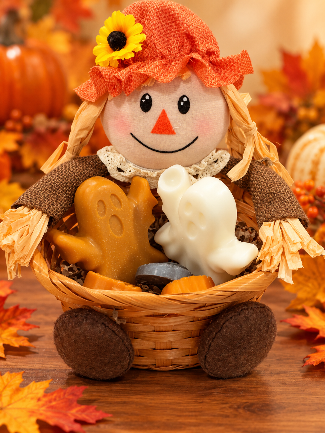 Fall Scarecrow Soap Basket