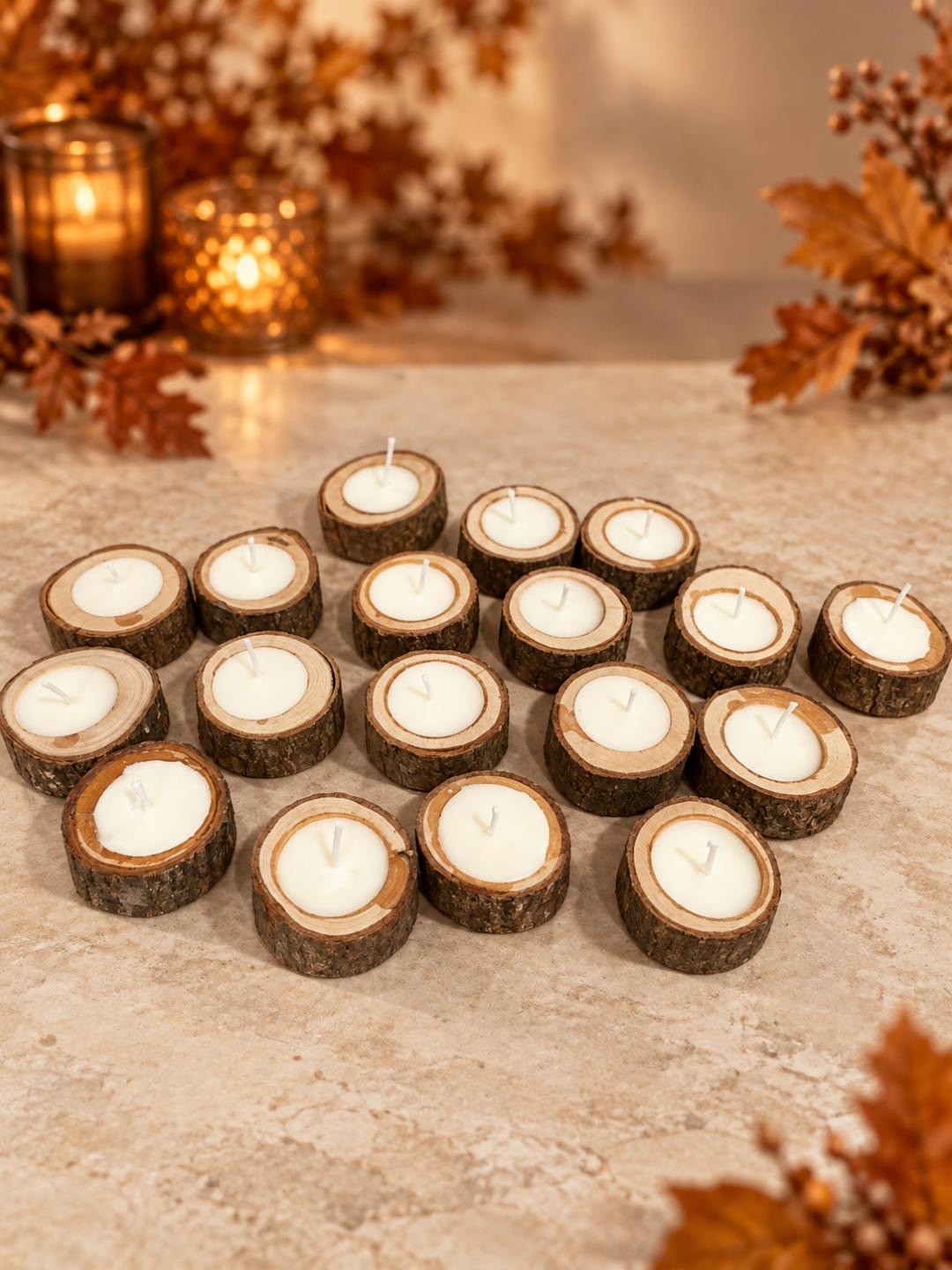 Rustic Woodland Tealight Candle Set