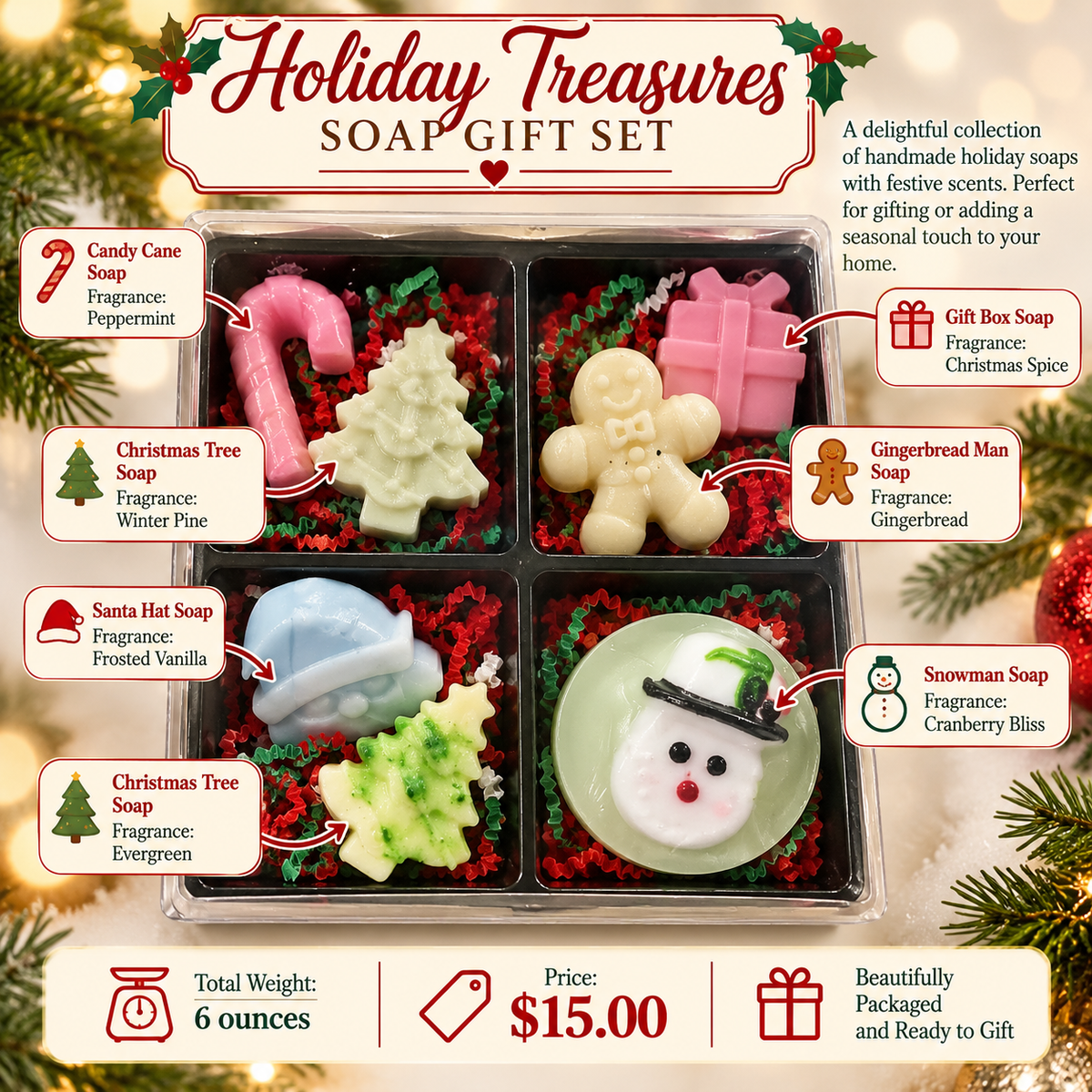 Holiday Treasures Soap Gift Set